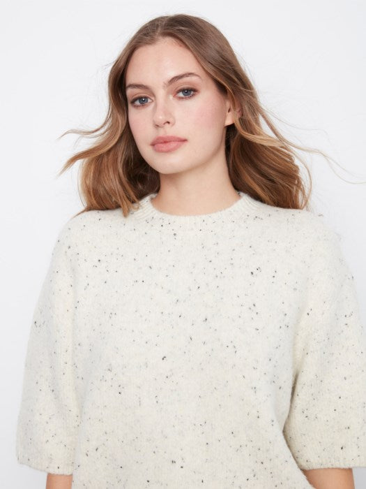 CHARLI B ELBOW SLEEVE SWEATER