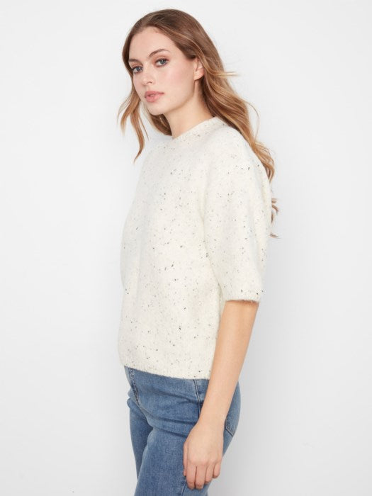 CHARLI B ELBOW SLEEVE SWEATER