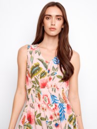 CHARLI B PRINTED MIDI DRESS