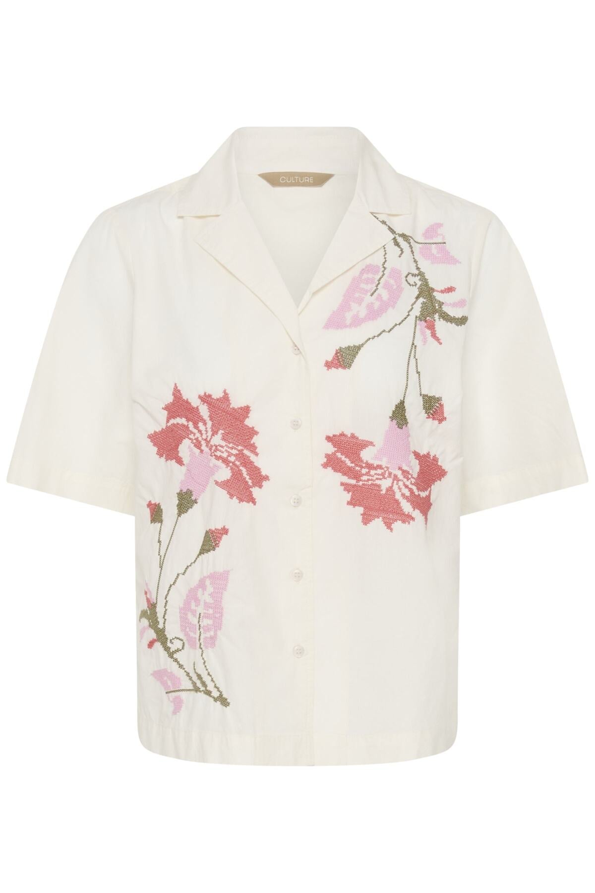 CULTURE CUALVILD OLENA SHORT SLEEVE COTTON TOP