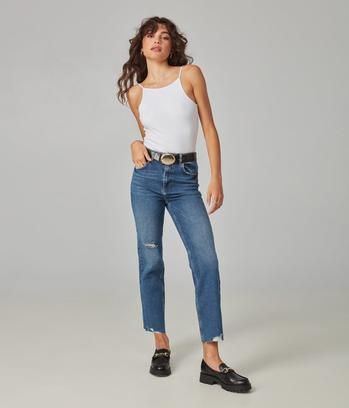 LOLA JEANS DENVER HIGH RISE STRAIGHT LEG 28 INSEAM