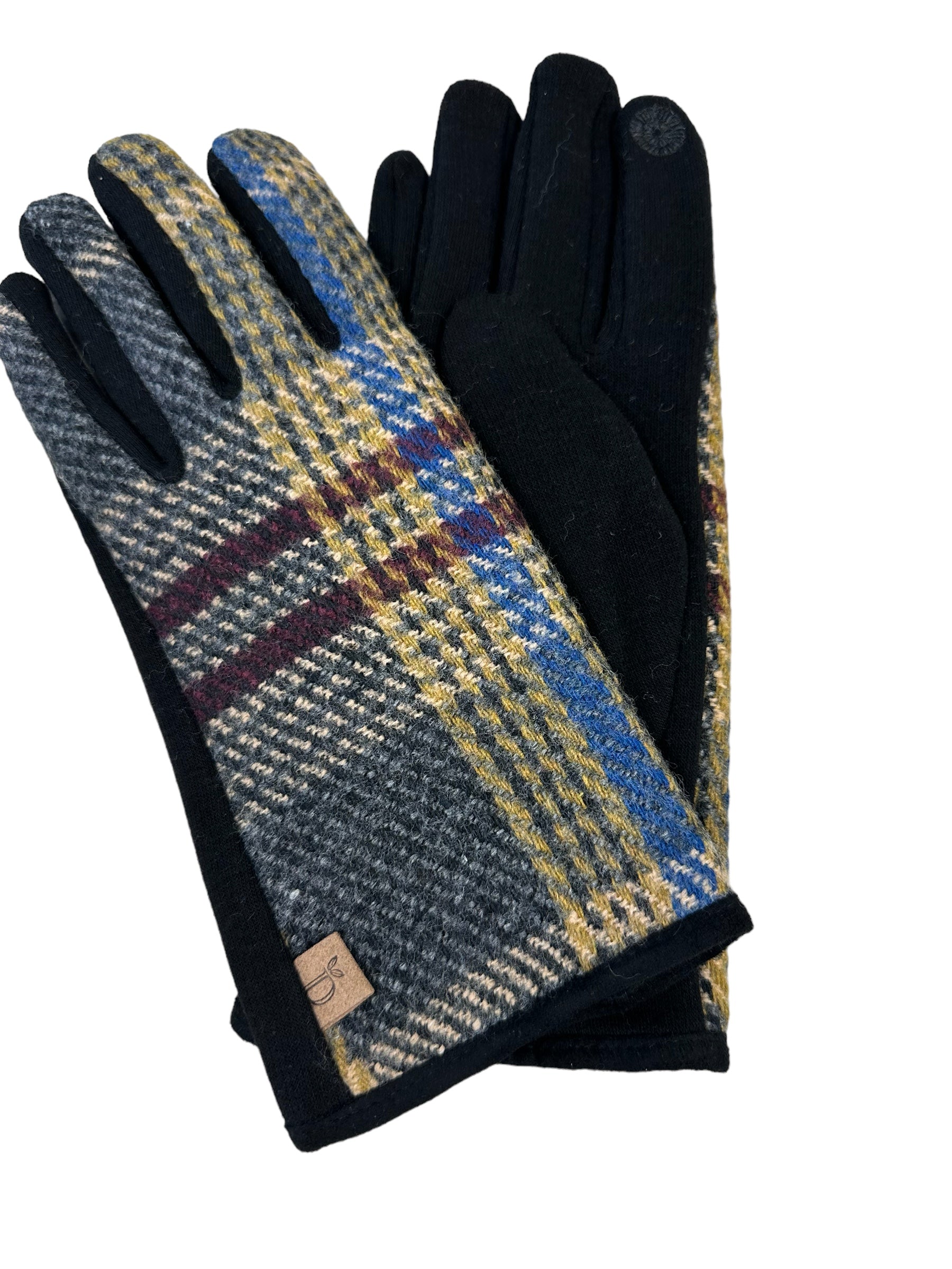 DO EVERYTHING PLAID TOUCH GLOVES