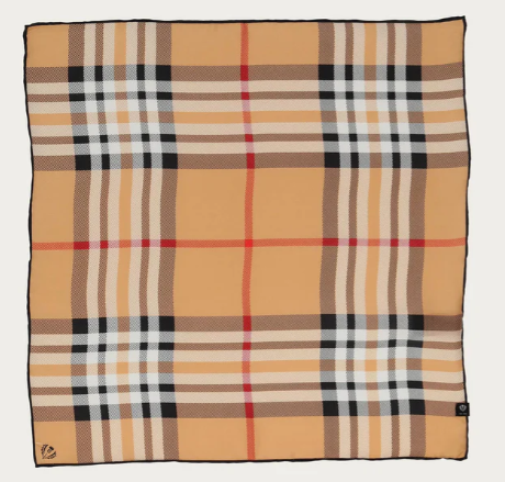 FRAAS SILK NECKERCHIEF PLAID SCARF