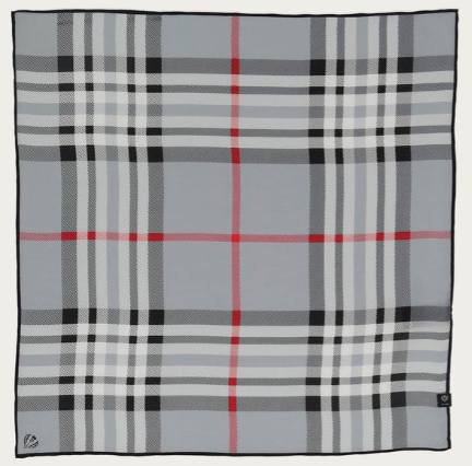 FRAAS SILK NECKERCHIEF PLAID SCARF