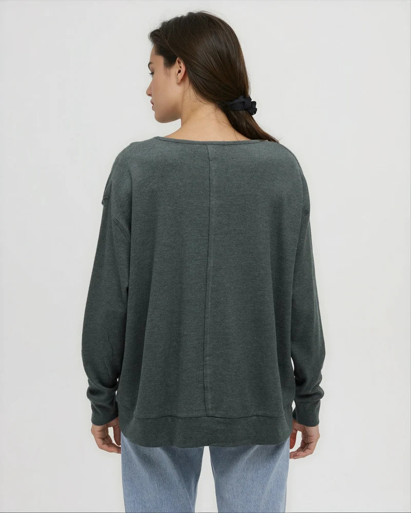 TENTREE MEYER LONG SLEEVE V NECK SHIRT