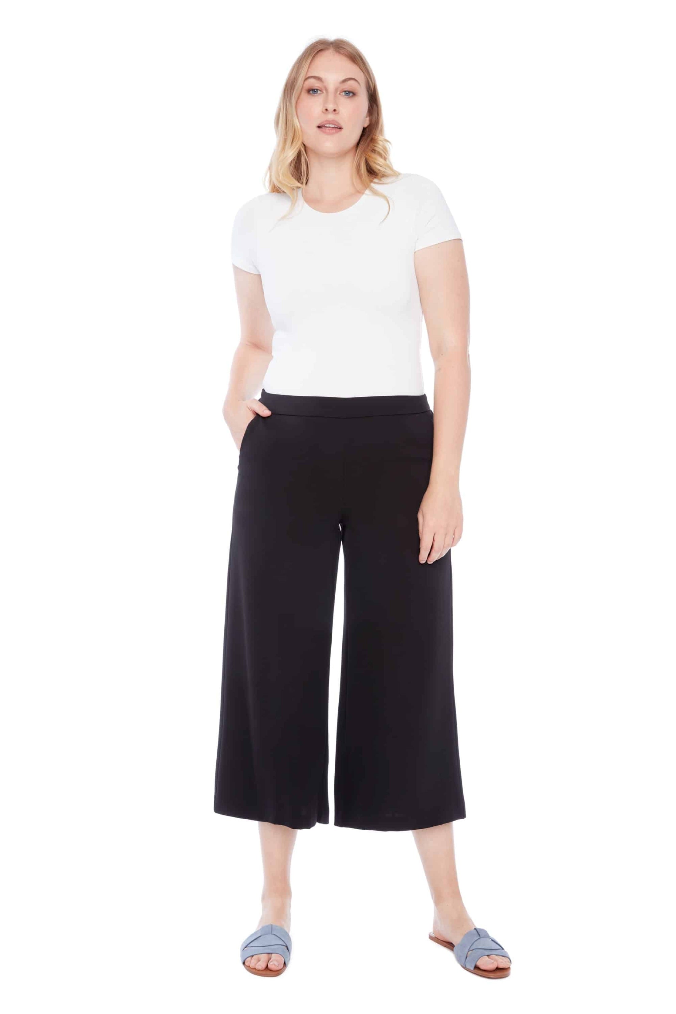 ILTM ROXY VEGAN SILK CROPPED WIDE LEG PANT