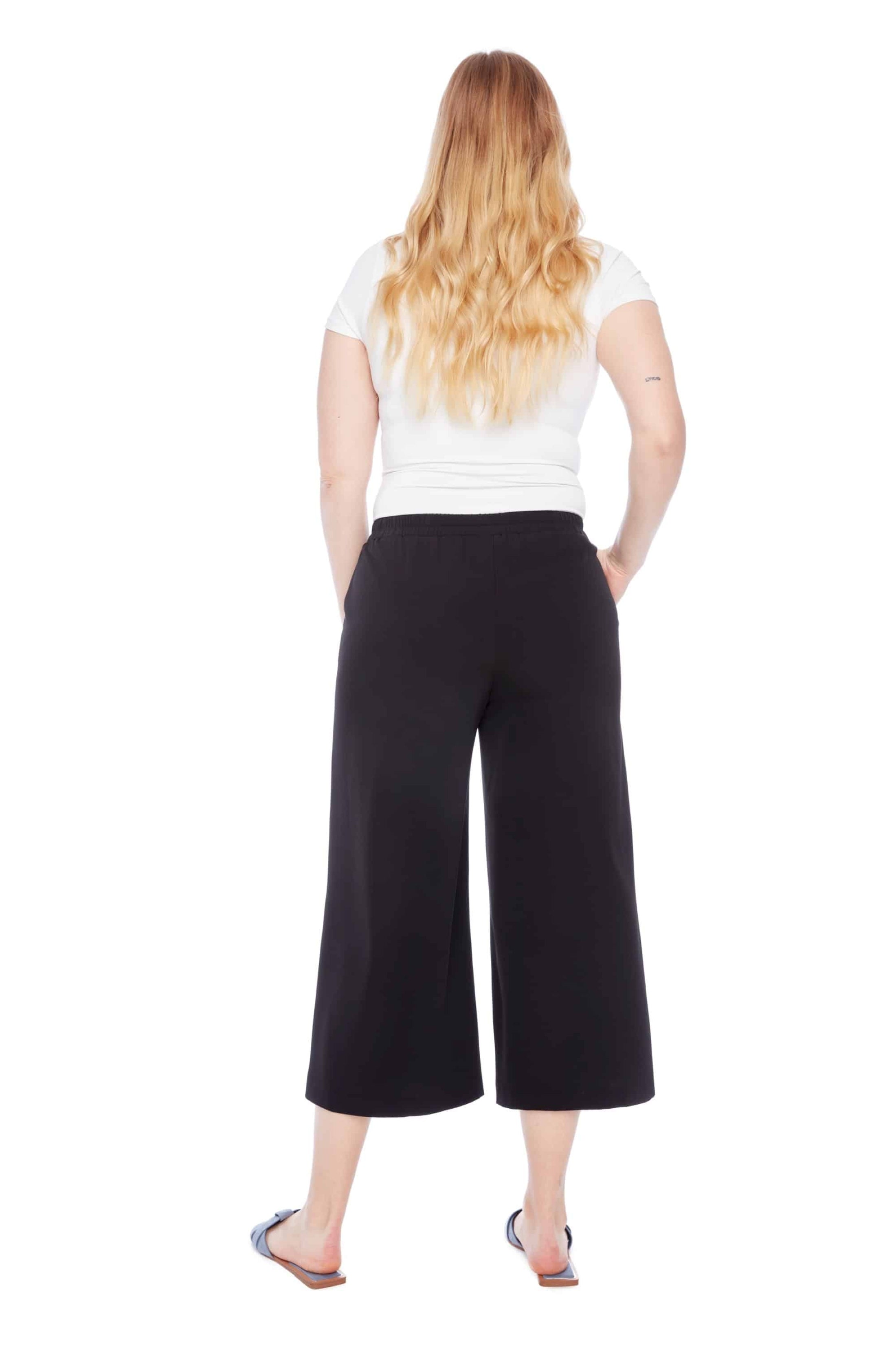 ILTM ROXY VEGAN SILK CROPPED WIDE LEG PANT