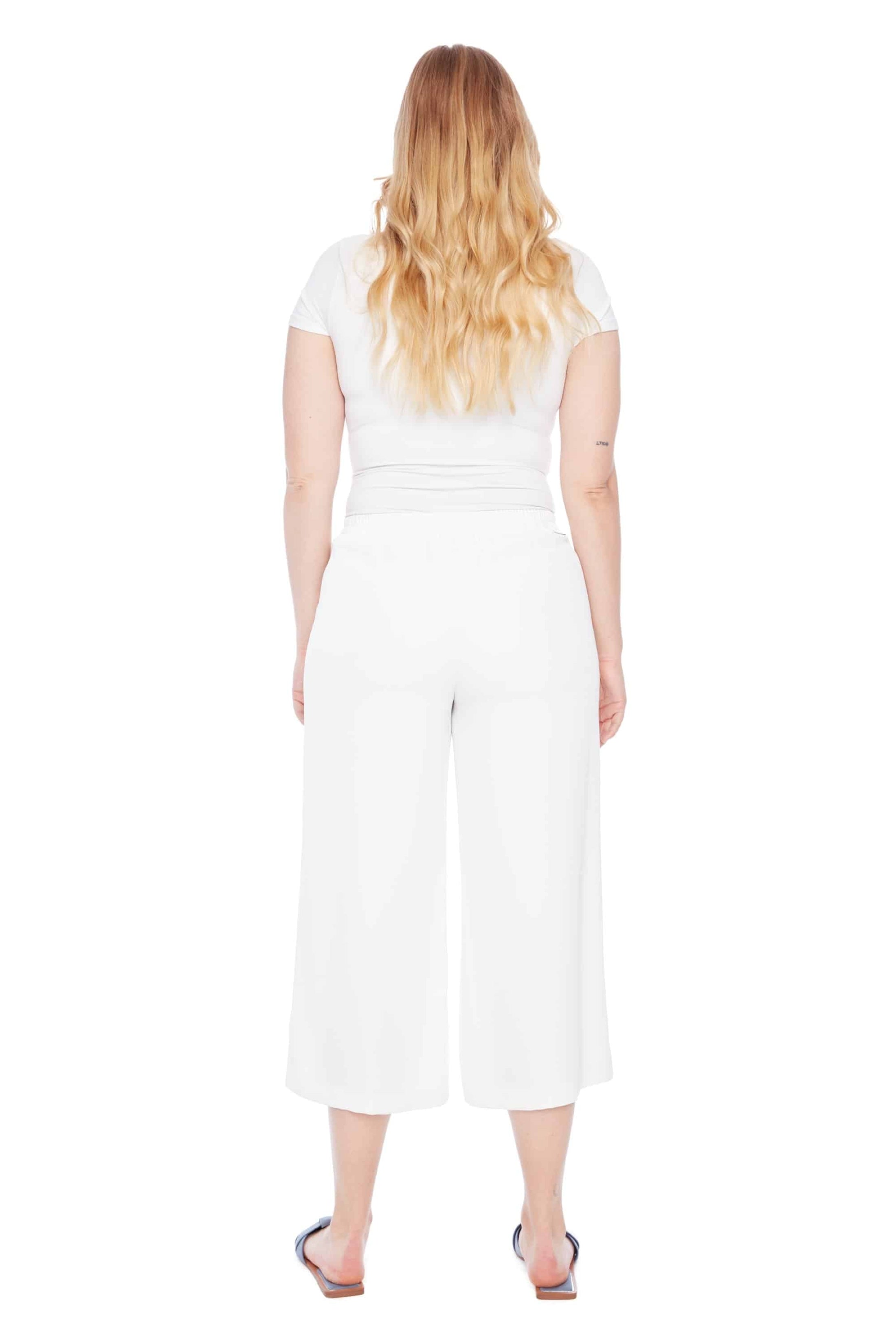 ILTM ROXY VEGAN SILK CROPPED WIDE LEG PANT