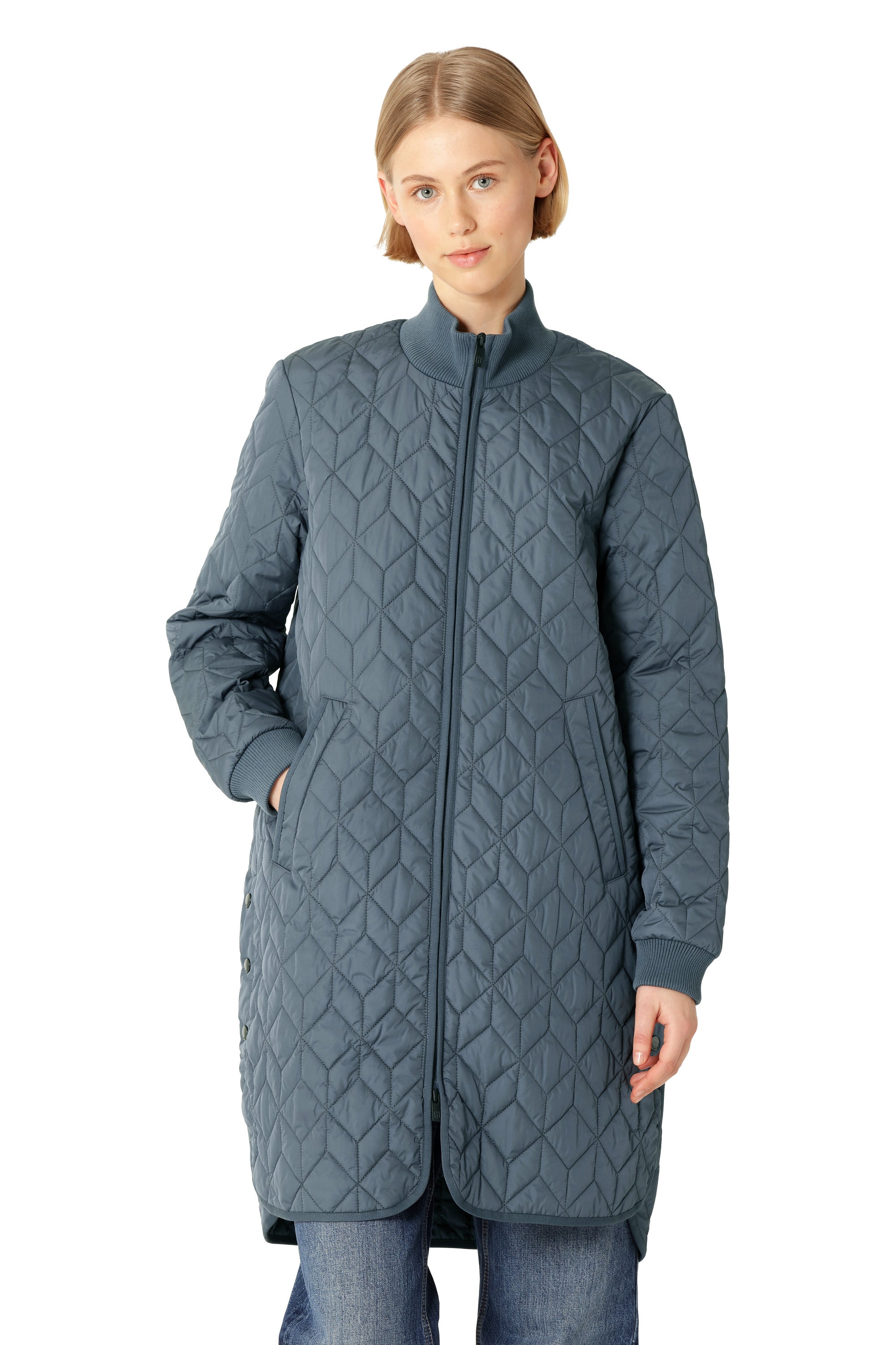ILSE JACOBSEN LONG QUILTED COAT