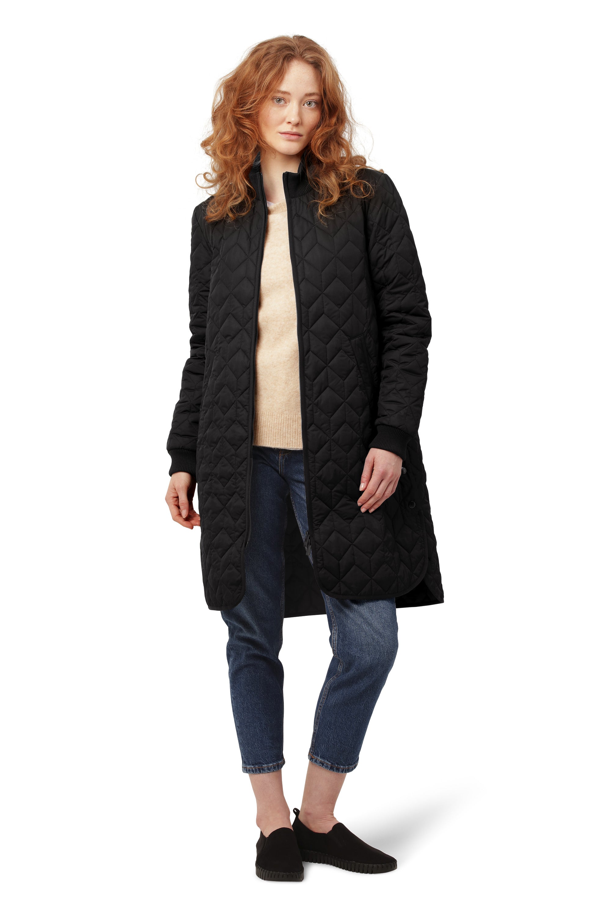 ILSE JACOBSEN LONG QUILTED COAT