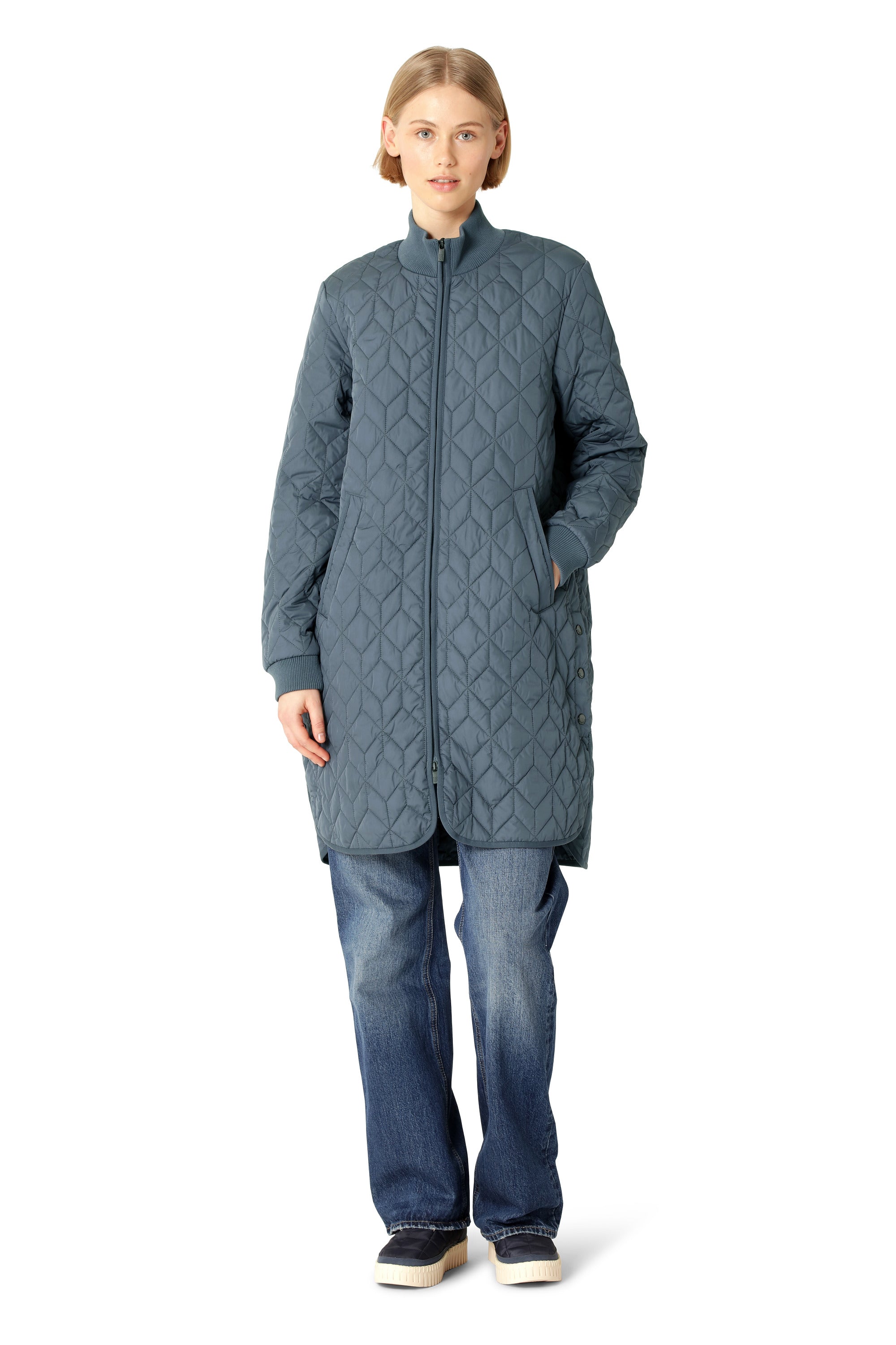 ILSE JACOBSEN LONG QUILTED COAT