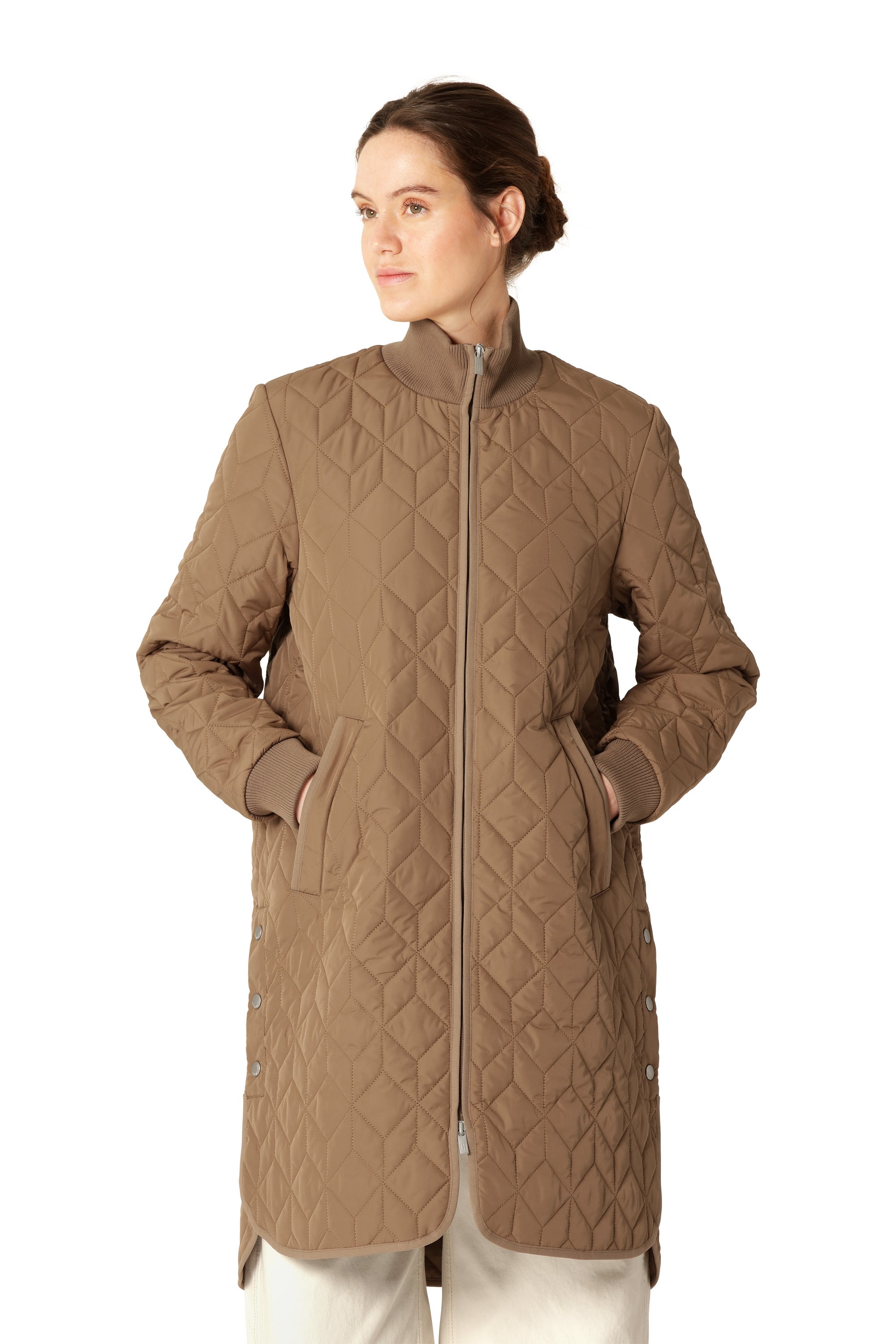 ILSE JACOBSEN LONG QUILTED COAT