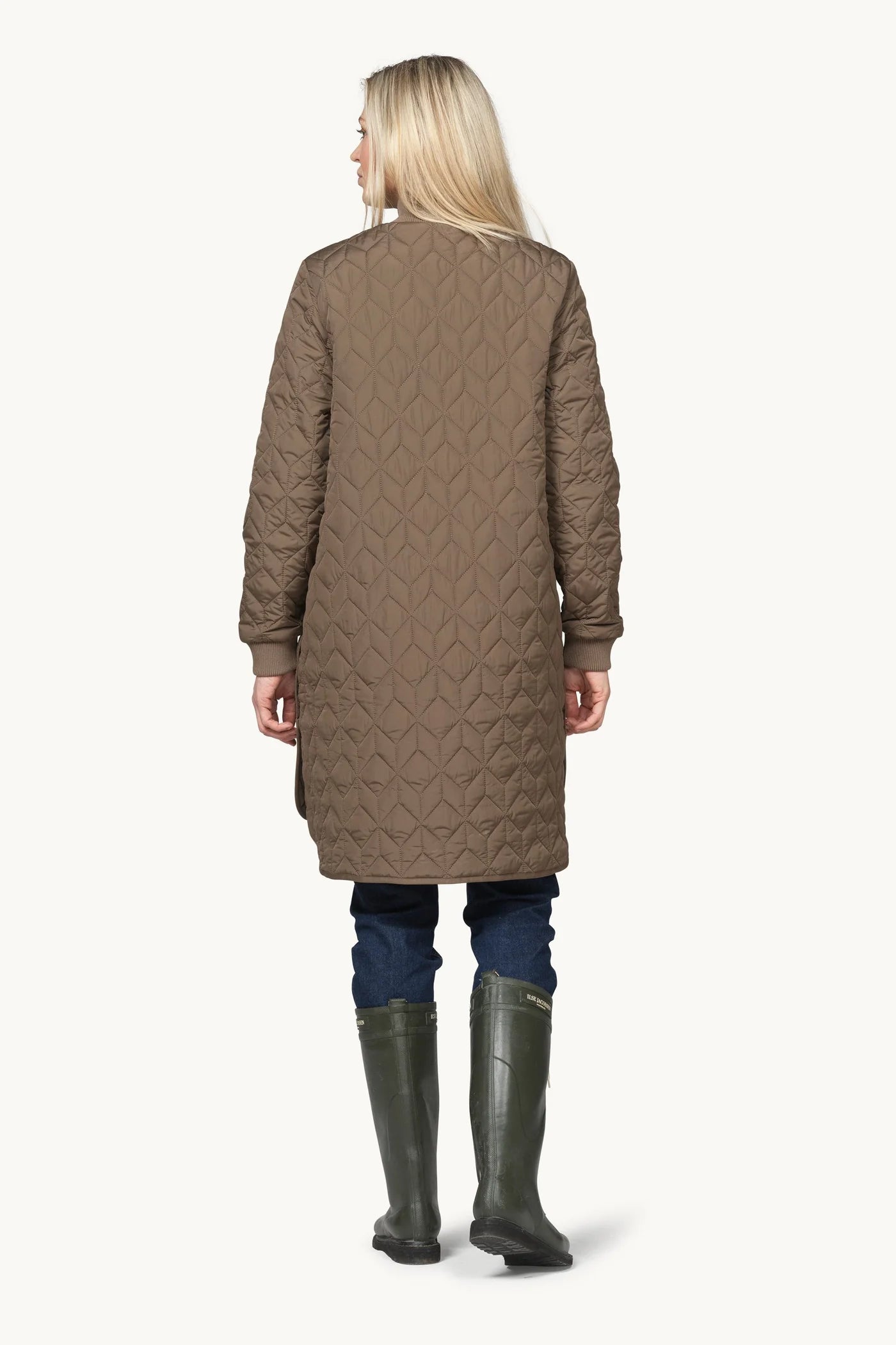 ILSE JACOBSEN LONG QUILTED CAR COAT