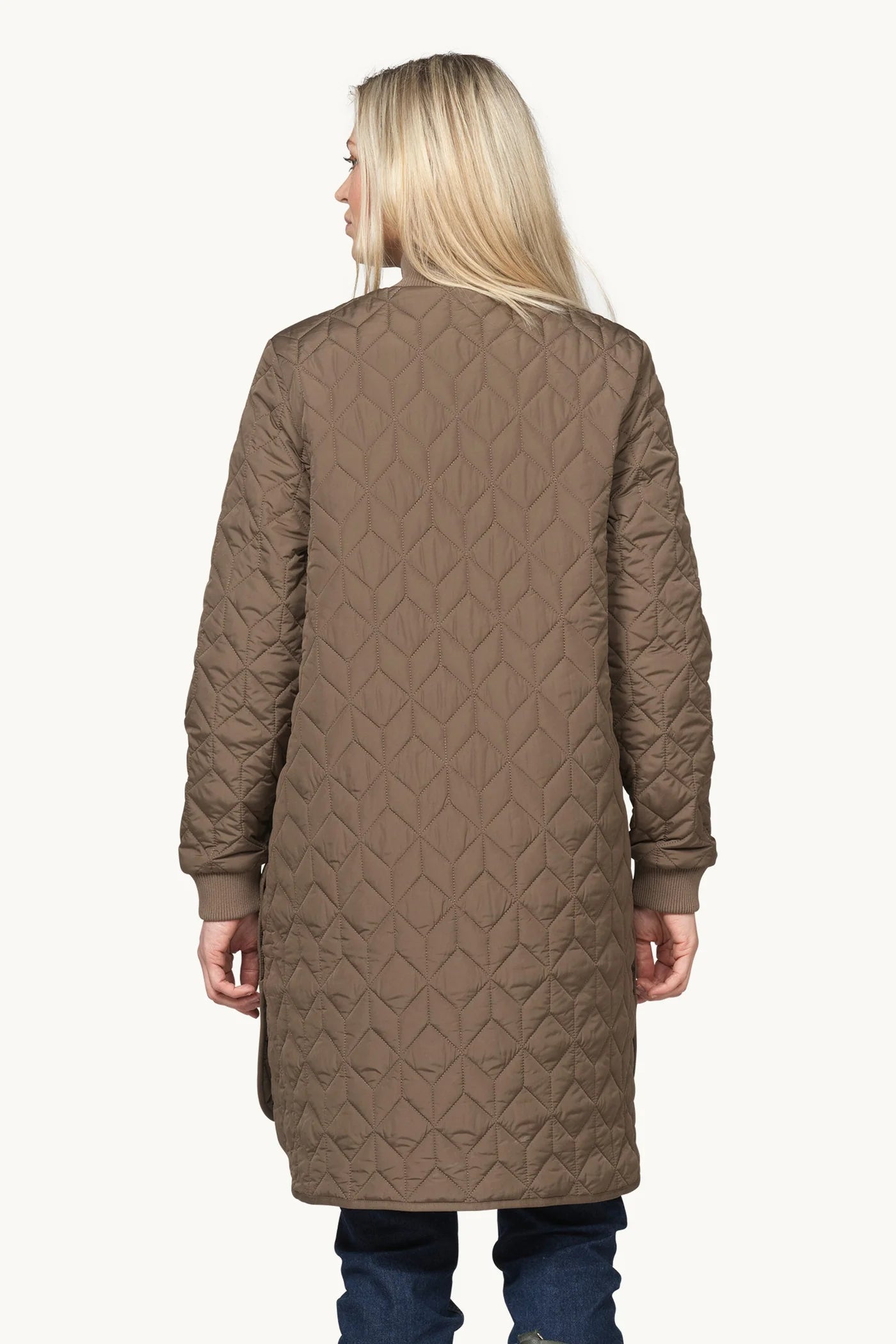 ILSE JACOBSEN LONG QUILTED CAR COAT