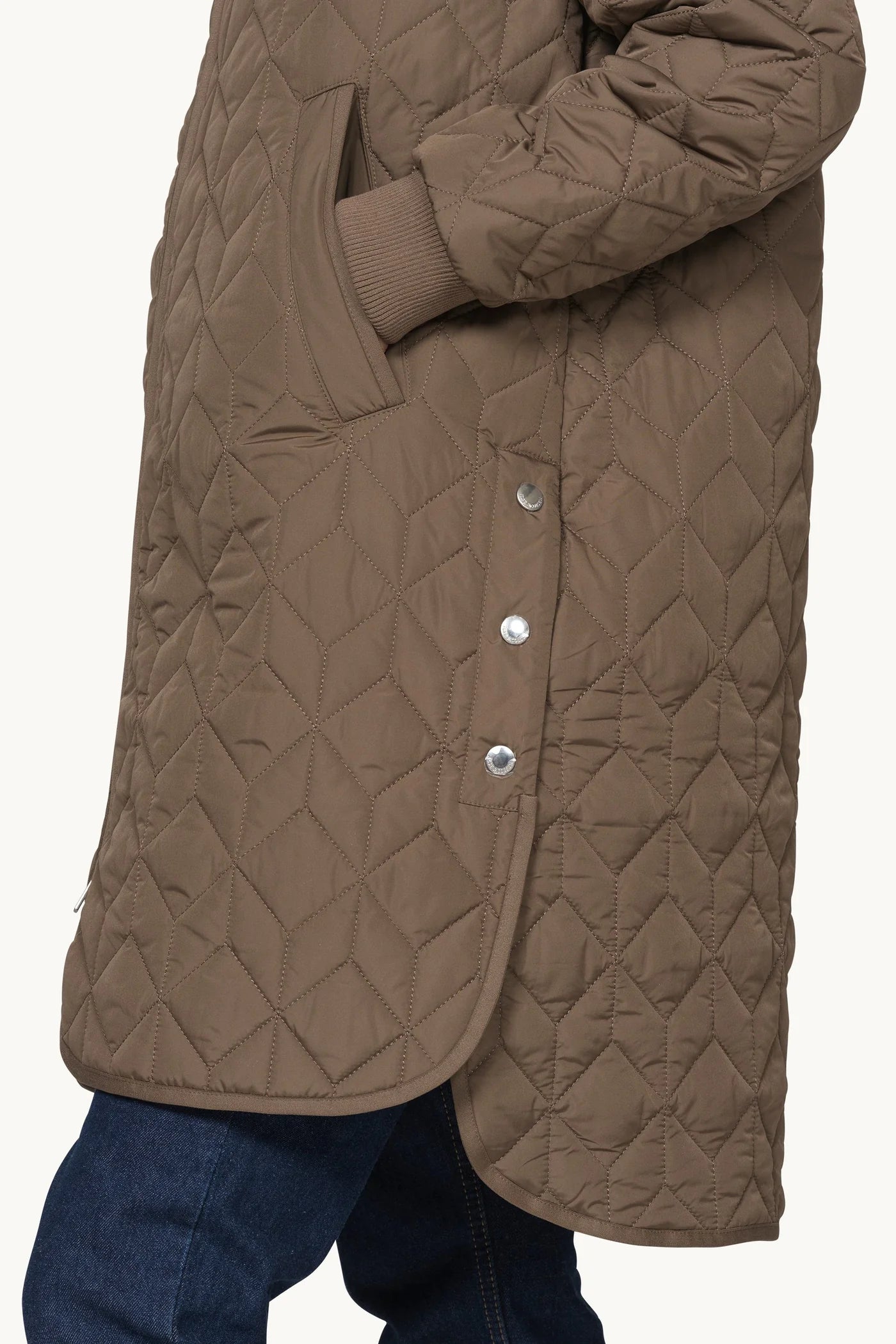 ILSE JACOBSEN LONG QUILTED CAR COAT