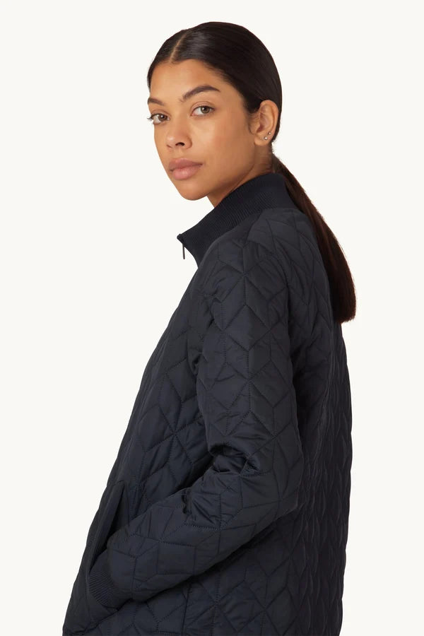 ILSE JACOBSEN LONG QUILTED CAR COAT