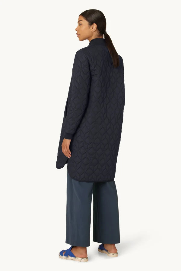 ILSE JACOBSEN LONG QUILTED CAR COAT