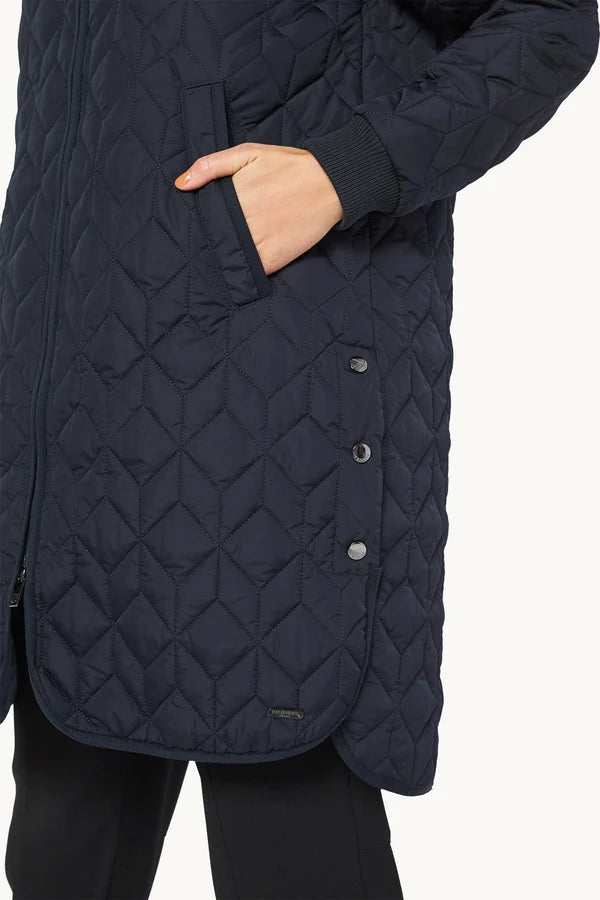 ILSE JACOBSEN LONG QUILTED CAR COAT