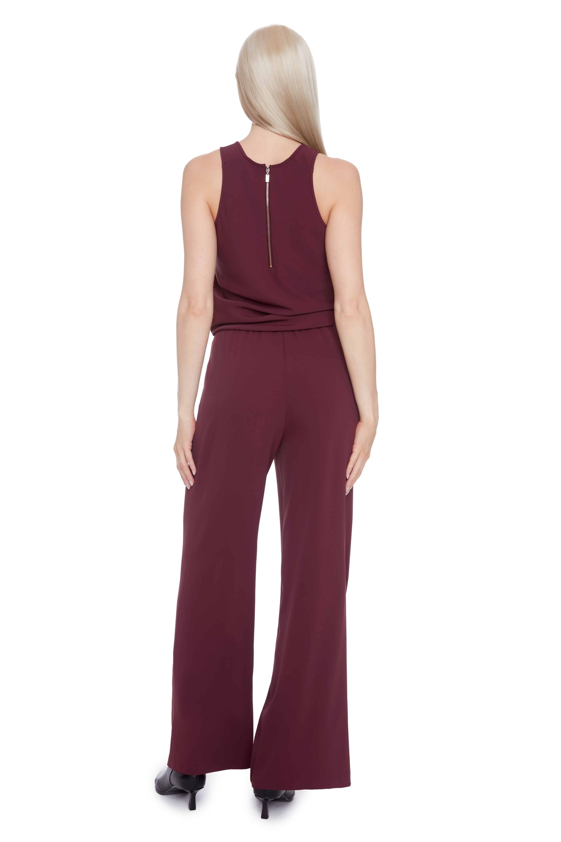 ILTM TOURIA SOLID VEGAN SILK WIDE LEG PANT
