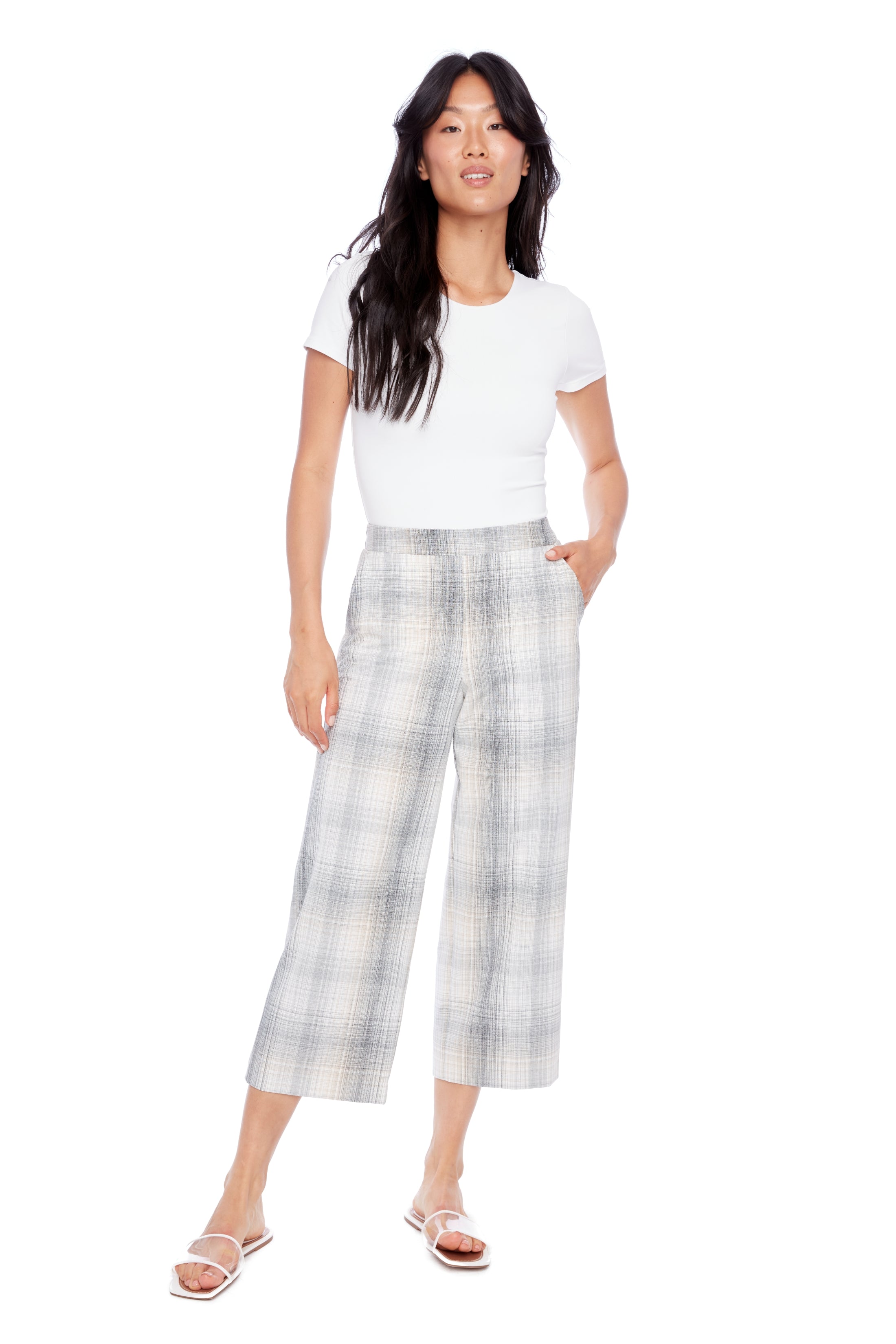 ILTM WIDE LEG PRINT CROPPED PANT