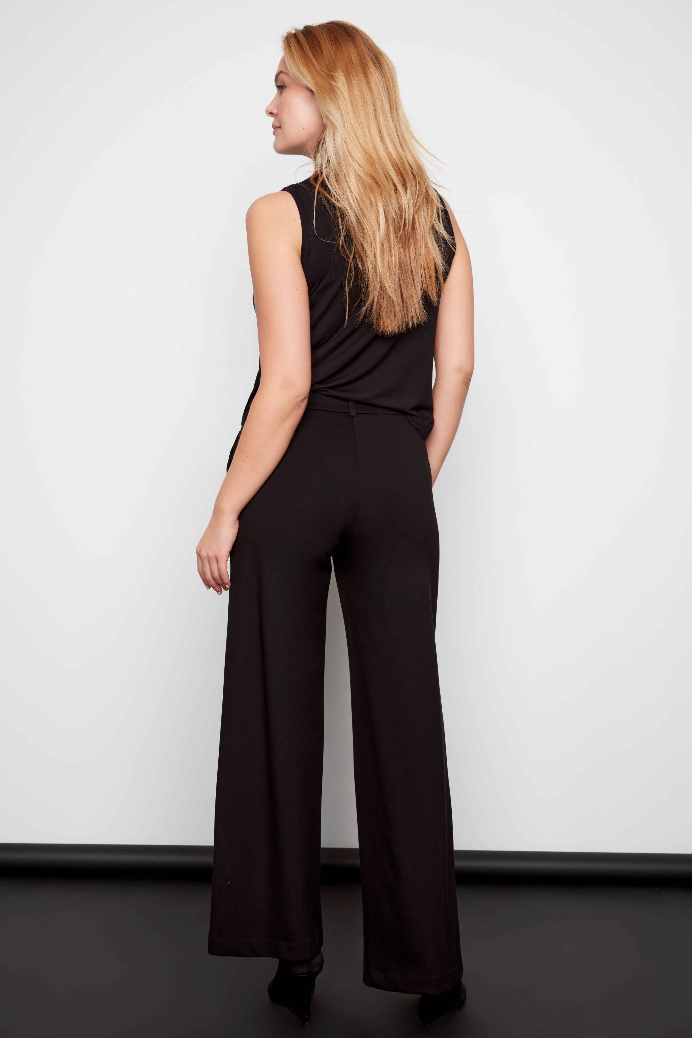 ILTM AUDREY SOLID PONTE WIDE LEG PANT