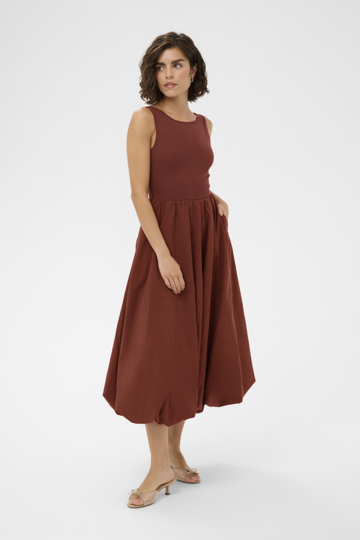 KAFFE KAKIRSTEN TANK BALLOON SKIRT DRESS