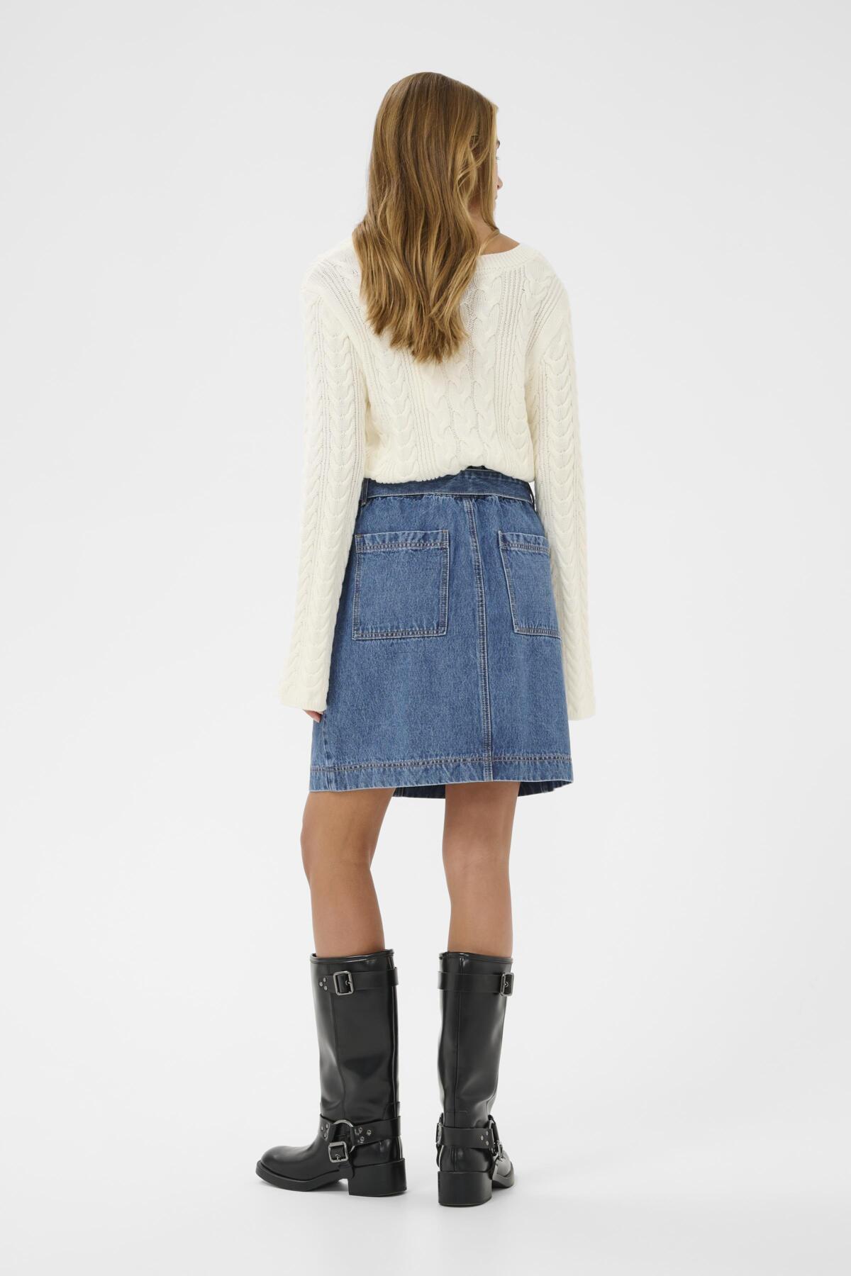 KAFFE KAKLARA DENIM SKIRT