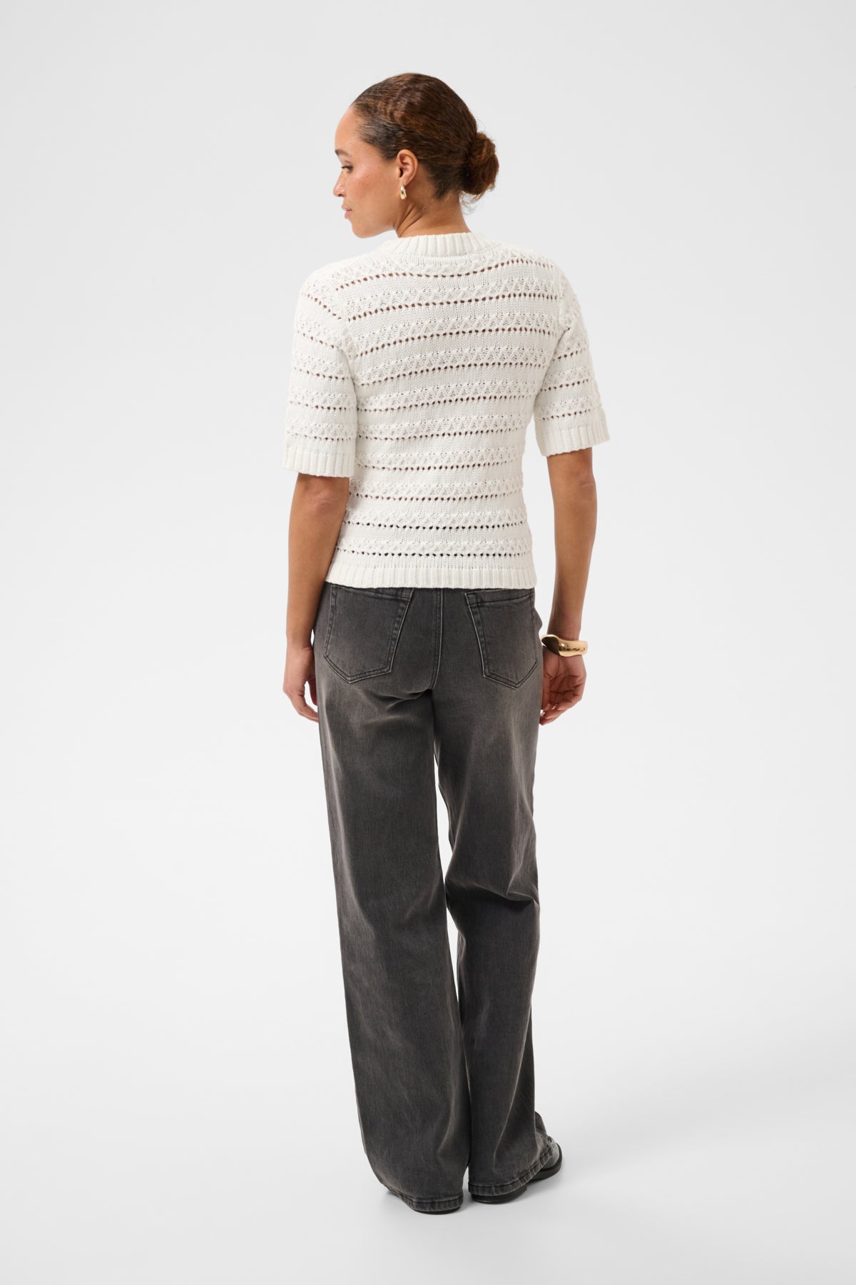 KAFFE KAKAREN COTTON KNIT PULLOVER