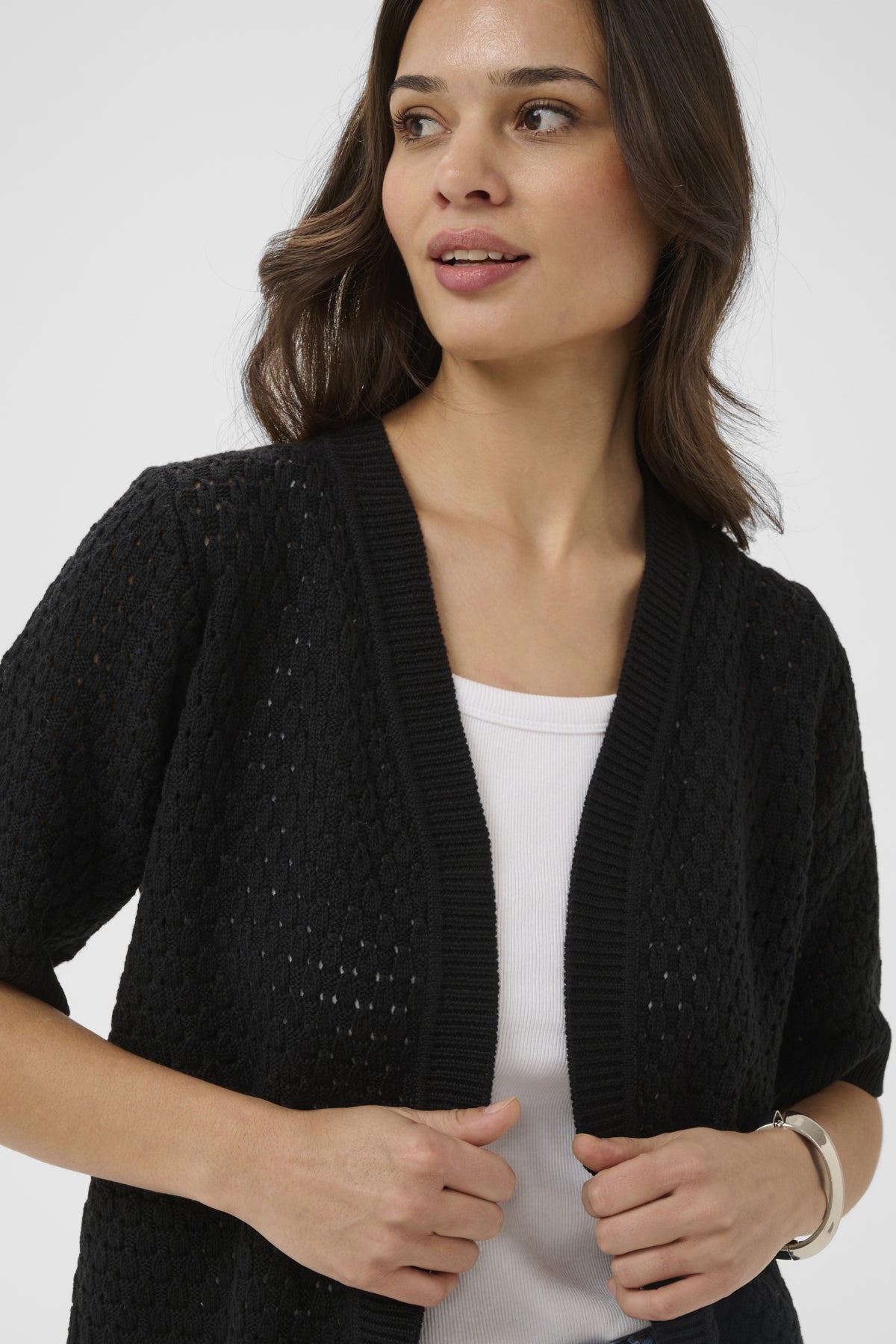 KAFFE KASILJA SHORT SLEEVE CARDIGAN