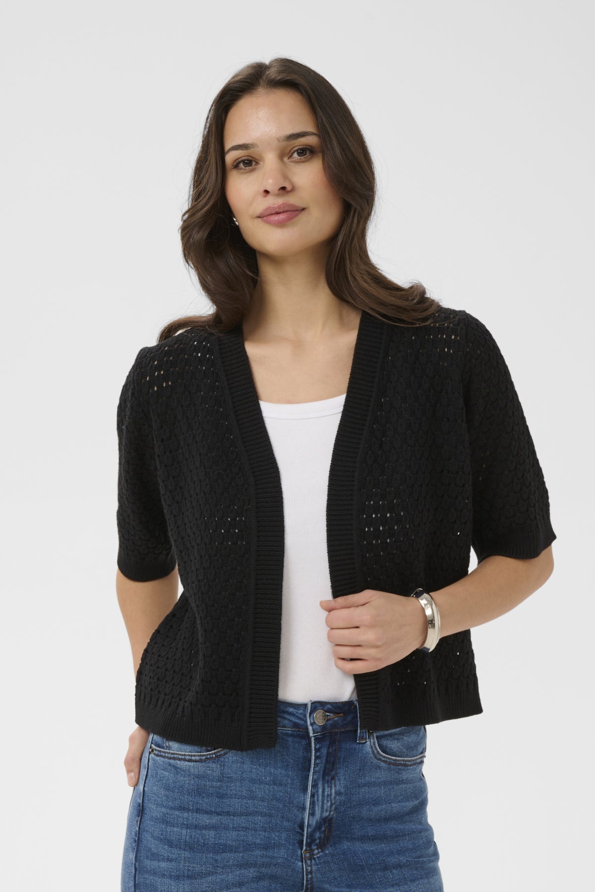 KAFFE KASILJA SHORT SLEEVE CARDIGAN