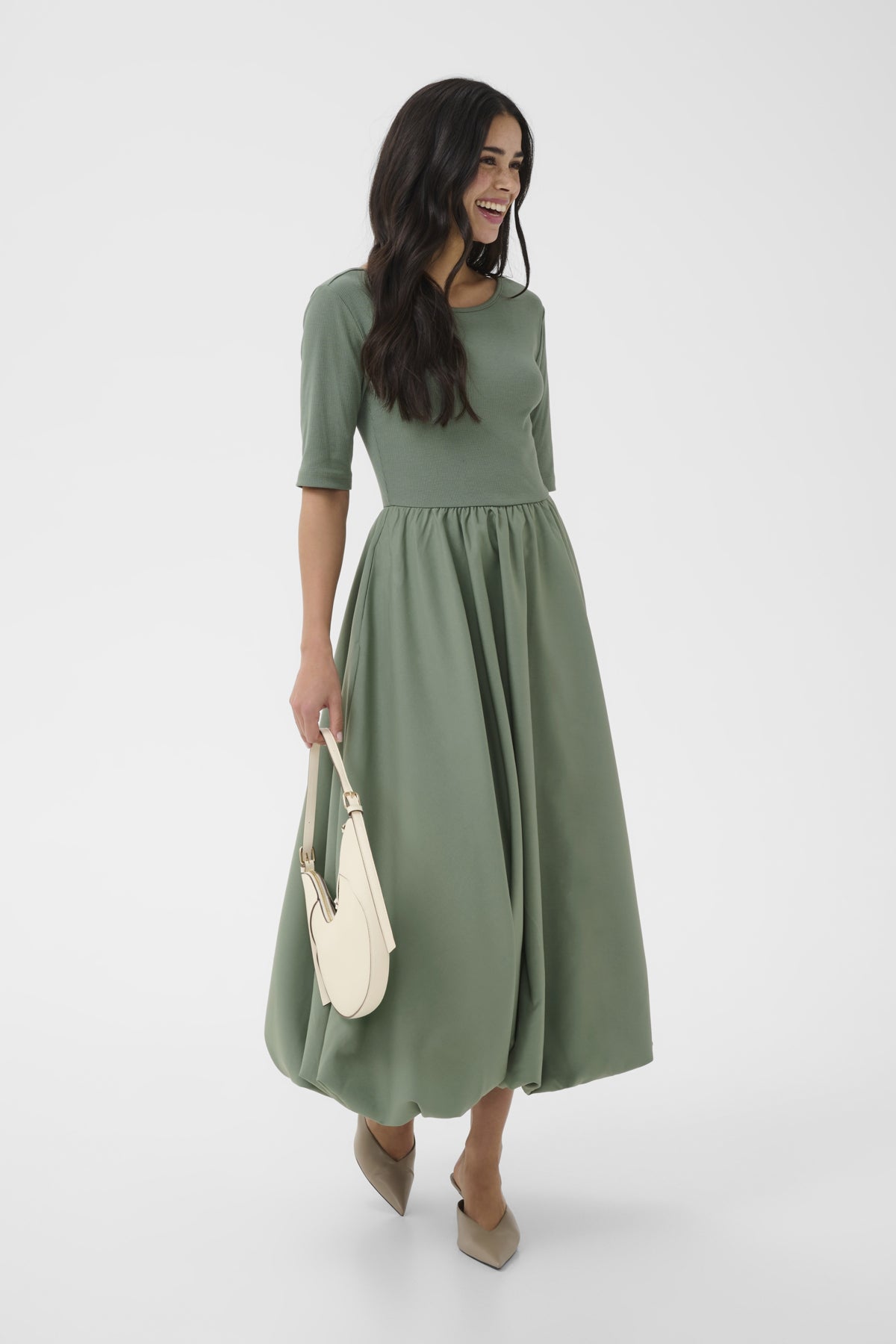 KAFFE KAKIRSTEN HALF SLEEVE DRESS