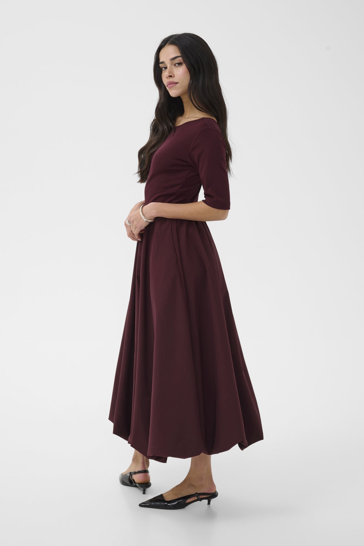 KAFFE KAKIRSTEN HALF SLEEVE DRESS