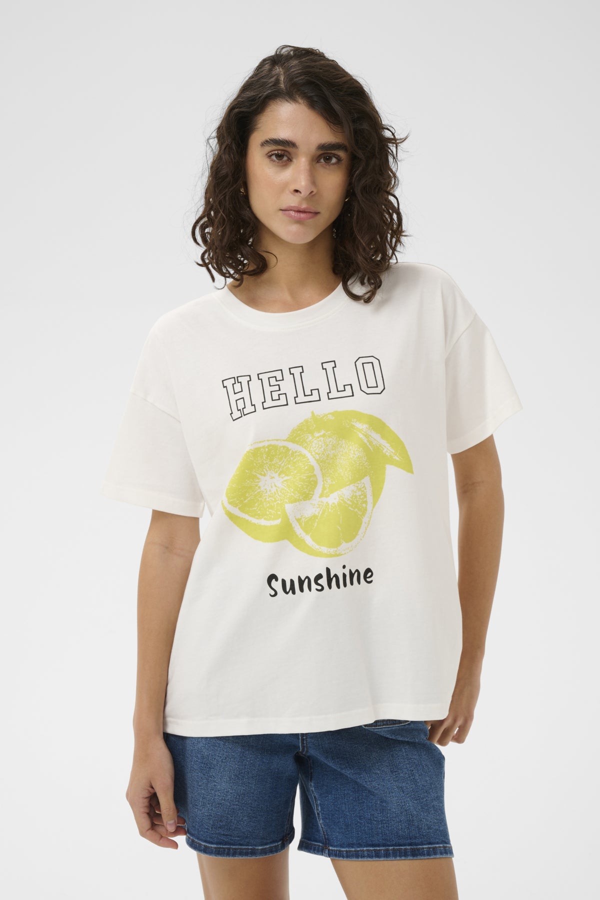 KAFFE COTTON PRINTED TEE