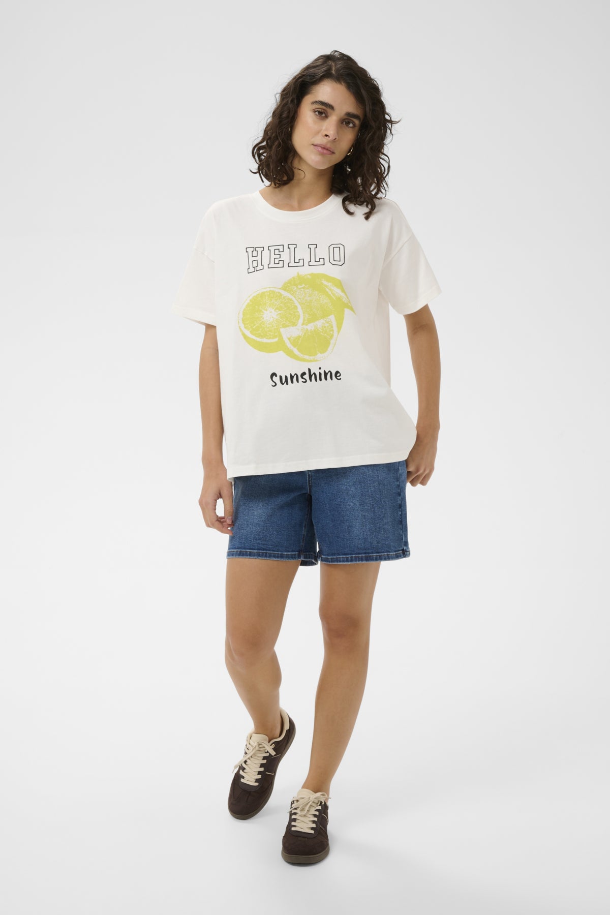 KAFFE COTTON PRINTED TEE