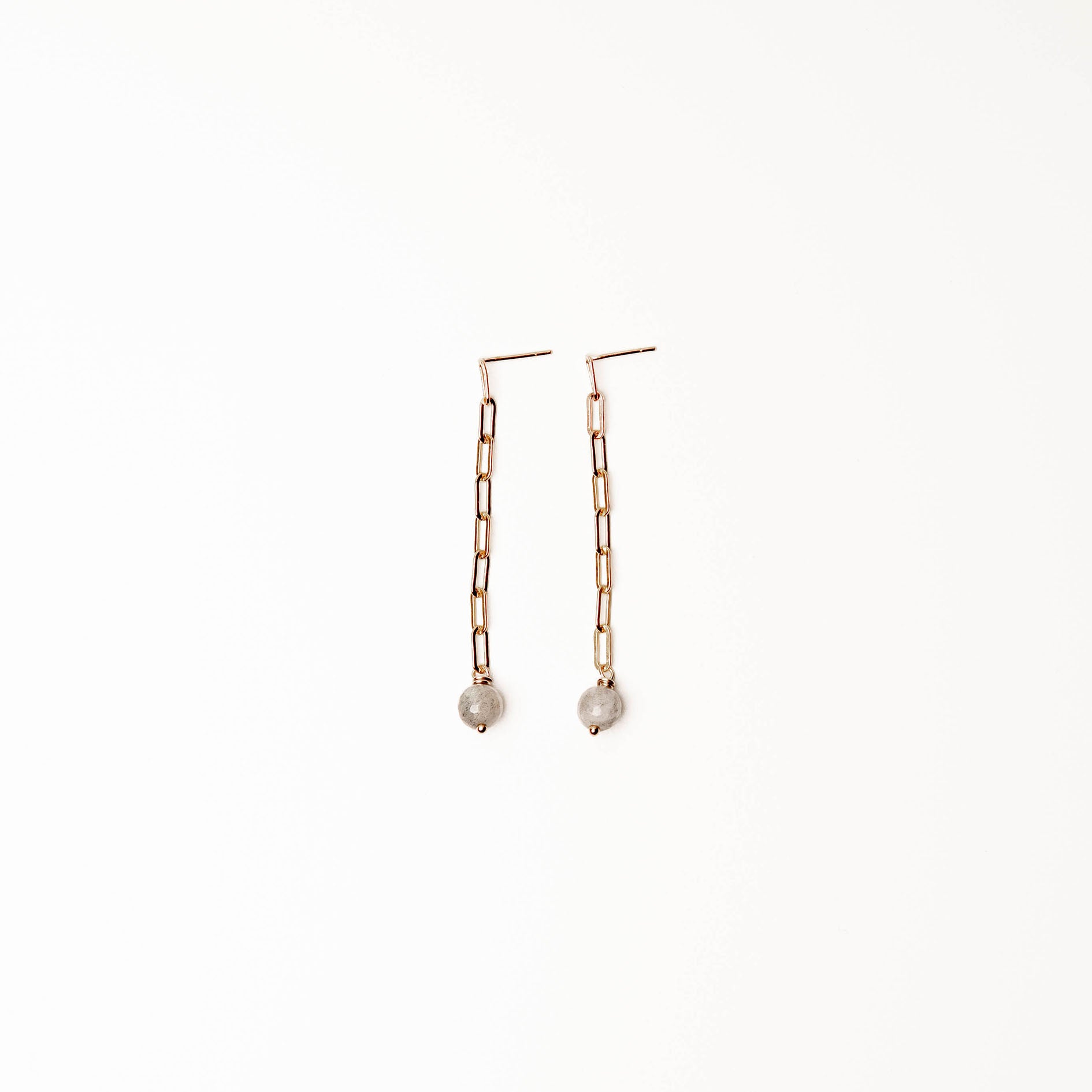 PRADERAS LABRADORITE CHAIN EARRINGS