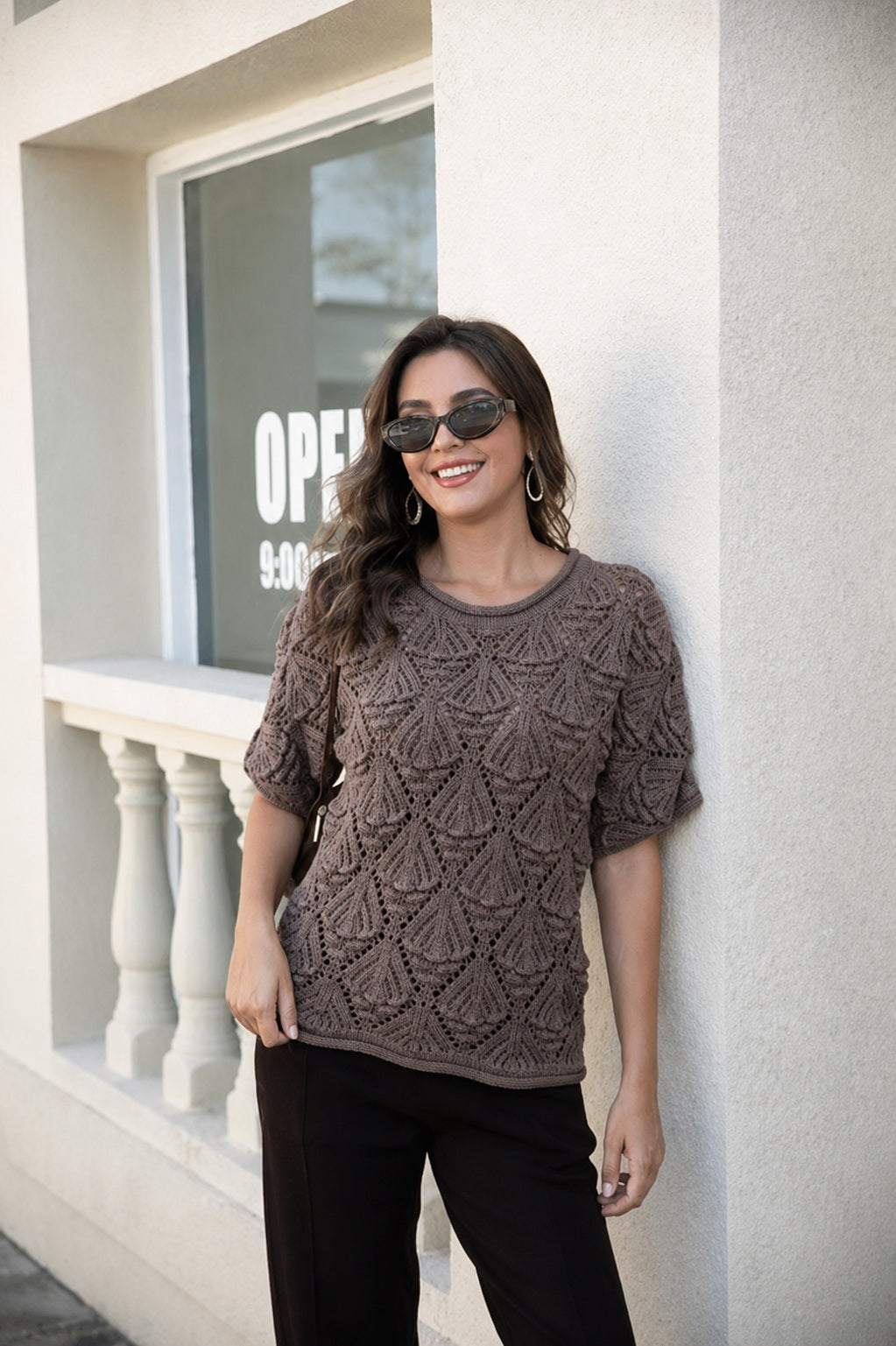 OVF ARABELLA COTTON SHORT SLEEVE SWEATER