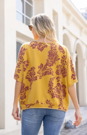 OVF BRANCHING FLORAL TOP