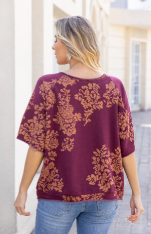 OVF BRANCHING FLORAL TOP