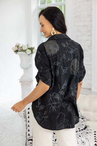 OVF ABSTRACT ROSE SHIRT