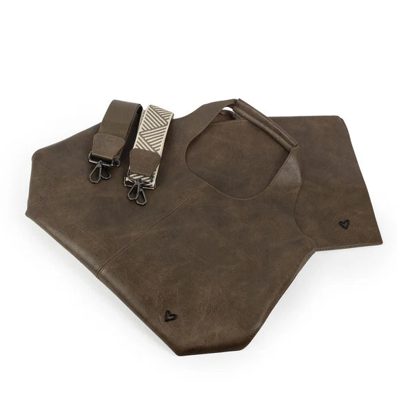 PRENELOVE KIPLING VEGAN LEATHER TOTE BAG WITH LAPTOP SLEEVE