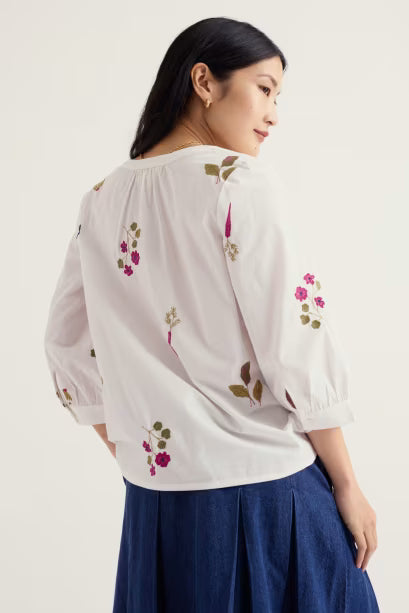 SEASALT CORNWALL GRACE EMBROIDERED TOP