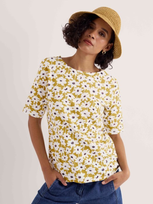 SEASALT CORNWALL POISSON ORGANIC COTTON PRINTED TEE
