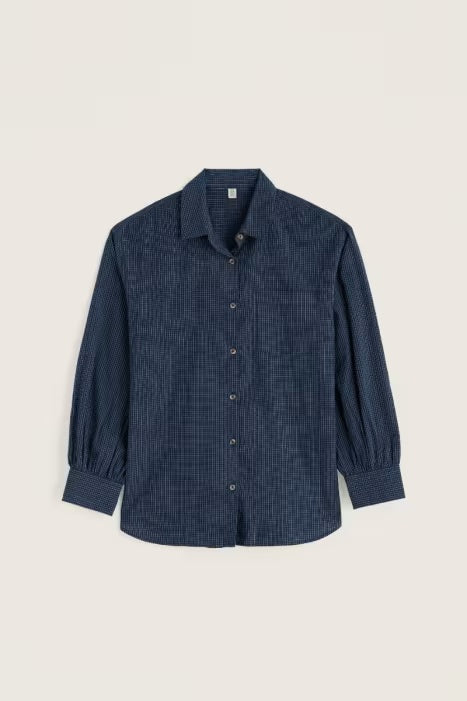 SEASALT CORNWALL SEA PATH COTTON BUTTON UP SHIRT