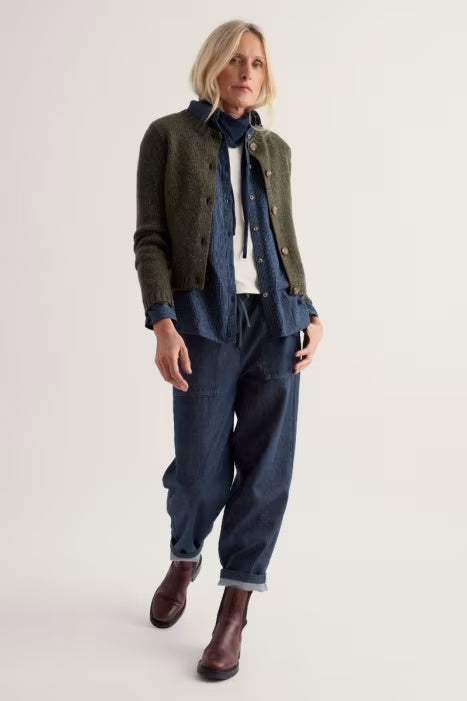 SEASALT CORNWALL SEA PATH COTTON BUTTON UP SHIRT
