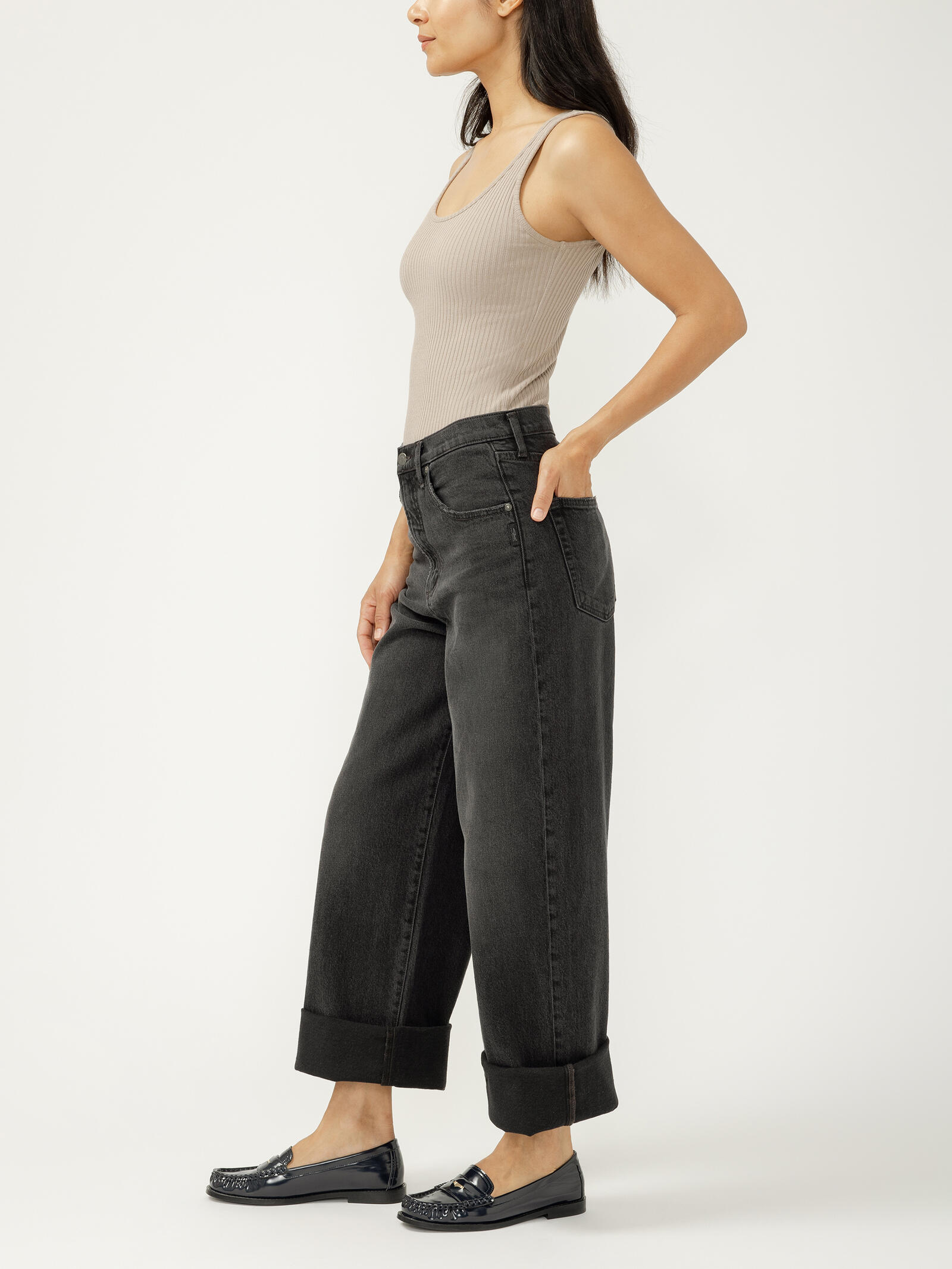 SILVER JEANS BE EASY HIGH RISE WIDE LEG JEAN