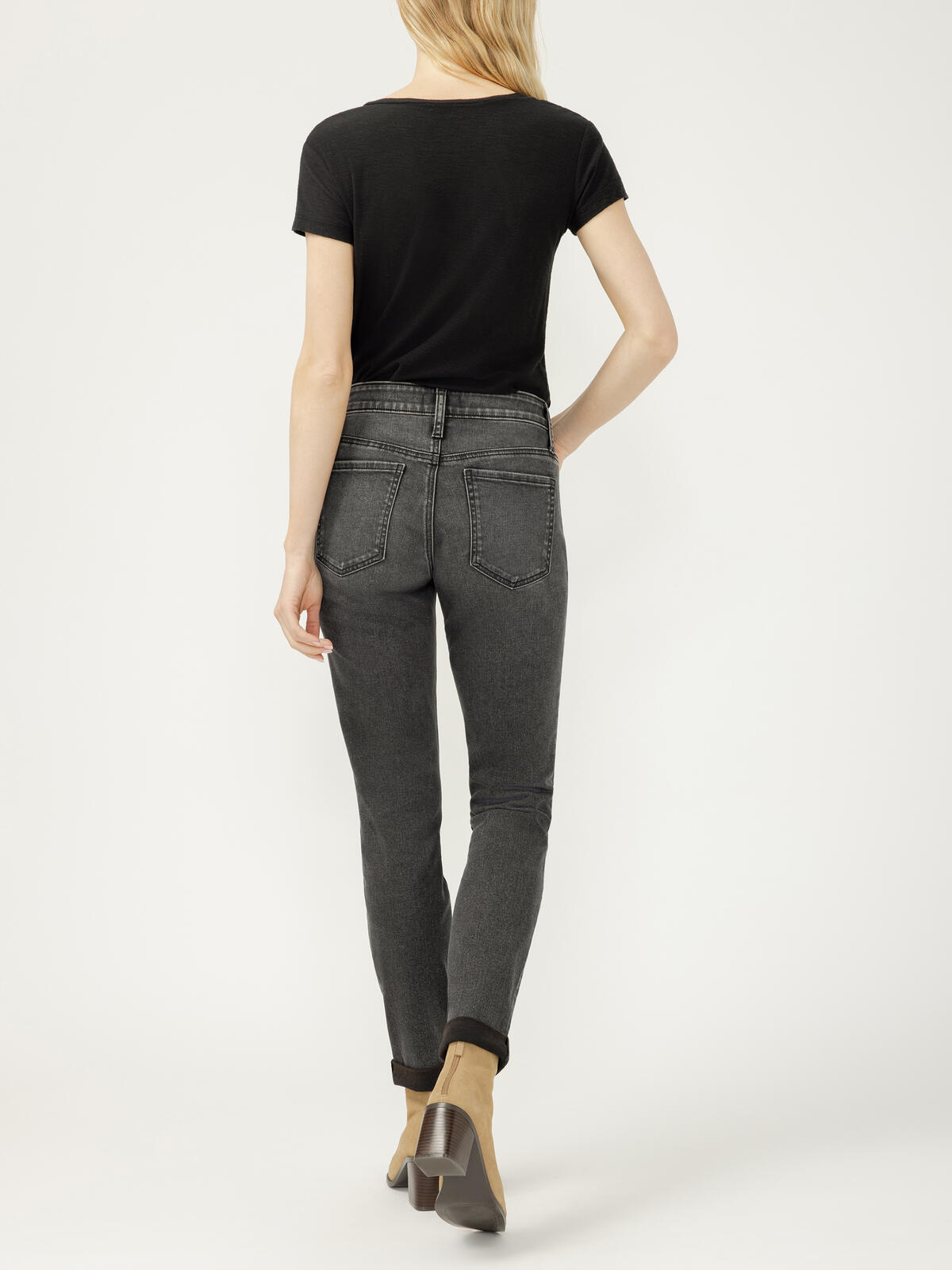SILVER JEANS BOYFRIEND MID RISE SLIM LEG LUXE STRETCH JEANS
