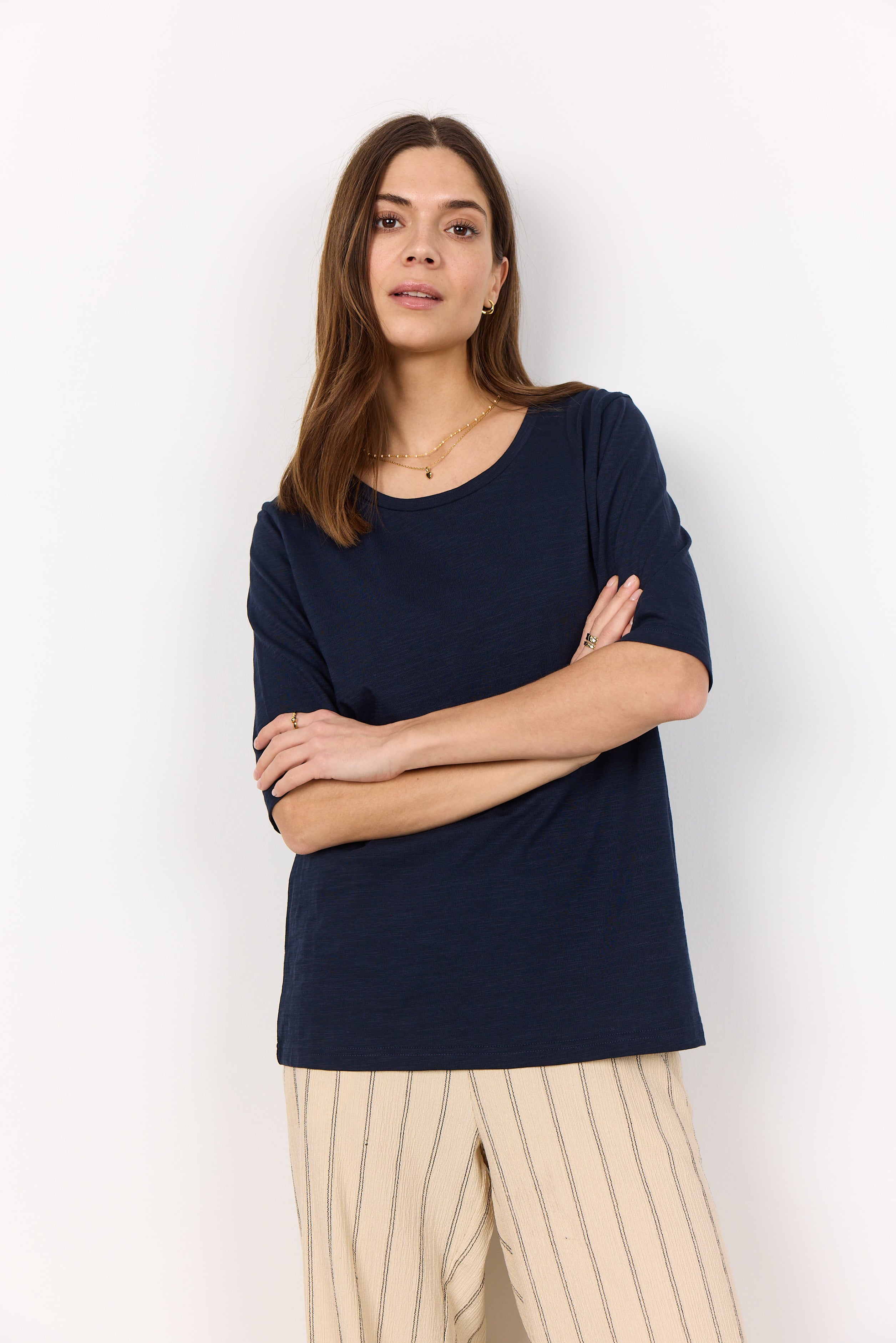 SOYA CONCEPT BABETTE HALF SLEEVE BOATNECK TOP