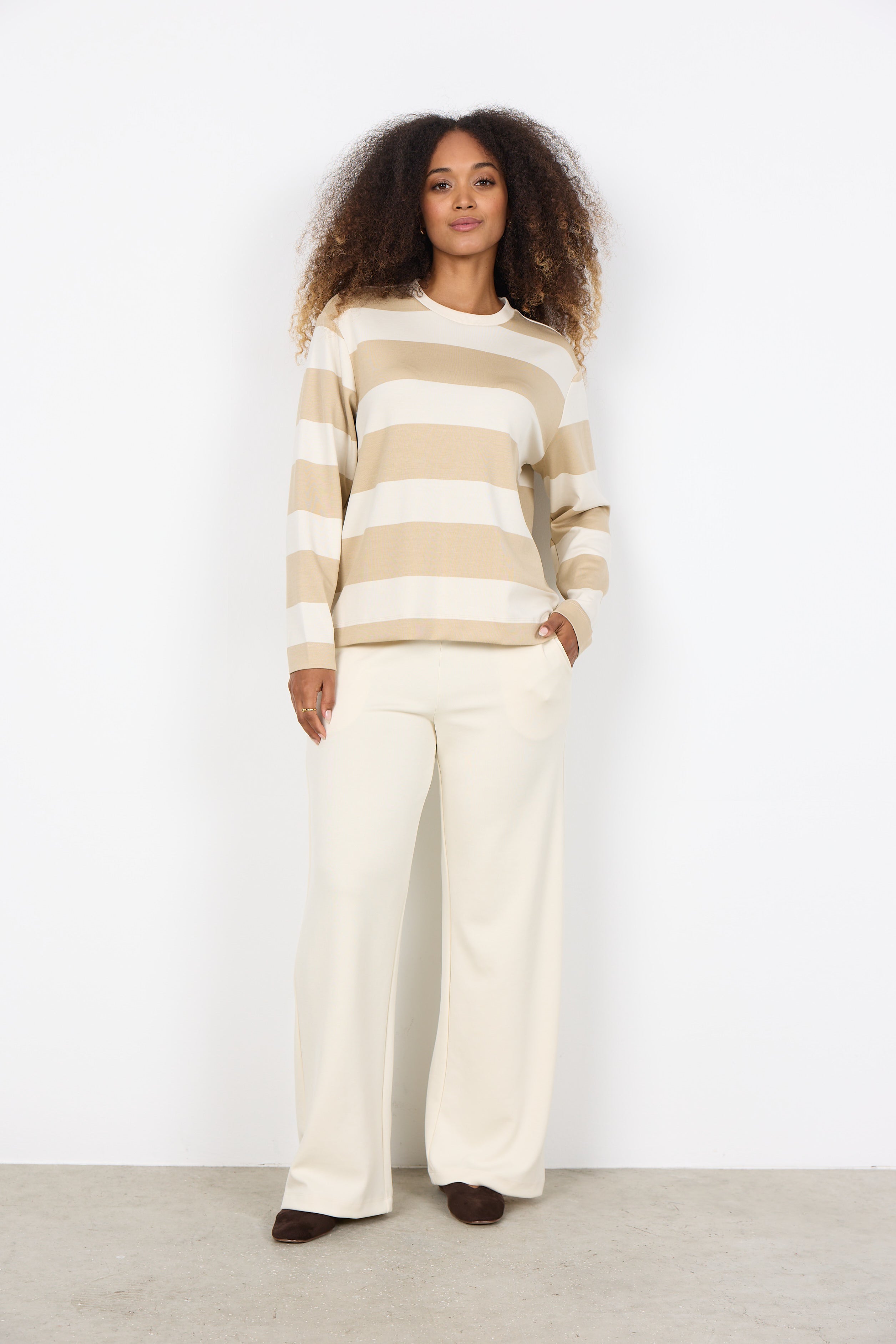 SOYA CONCEPT BARNI STRIPED LONG SLEEVE TOP