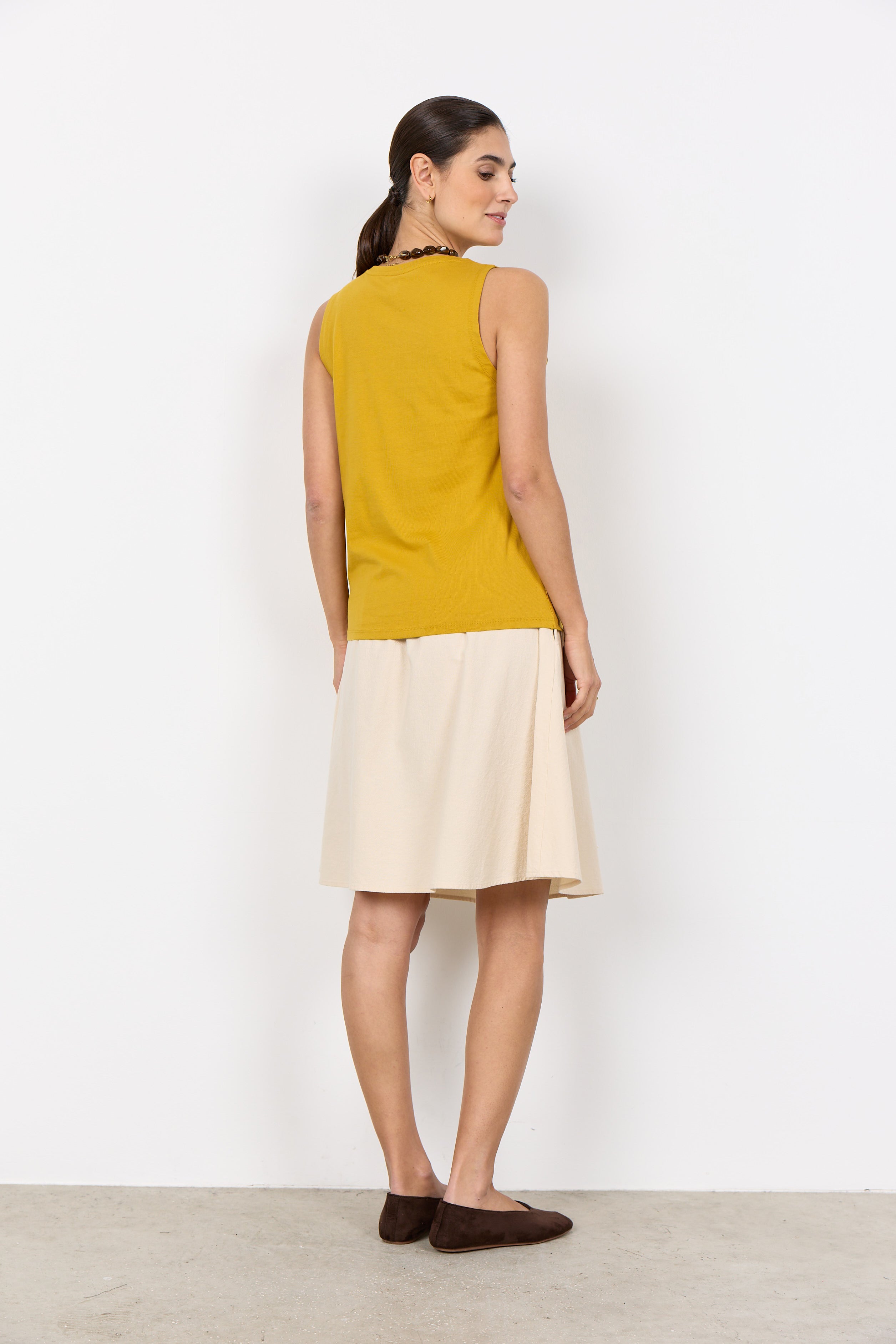 SOYA CONCEPT DERBY SIDE TIE COTTON TANK TOP