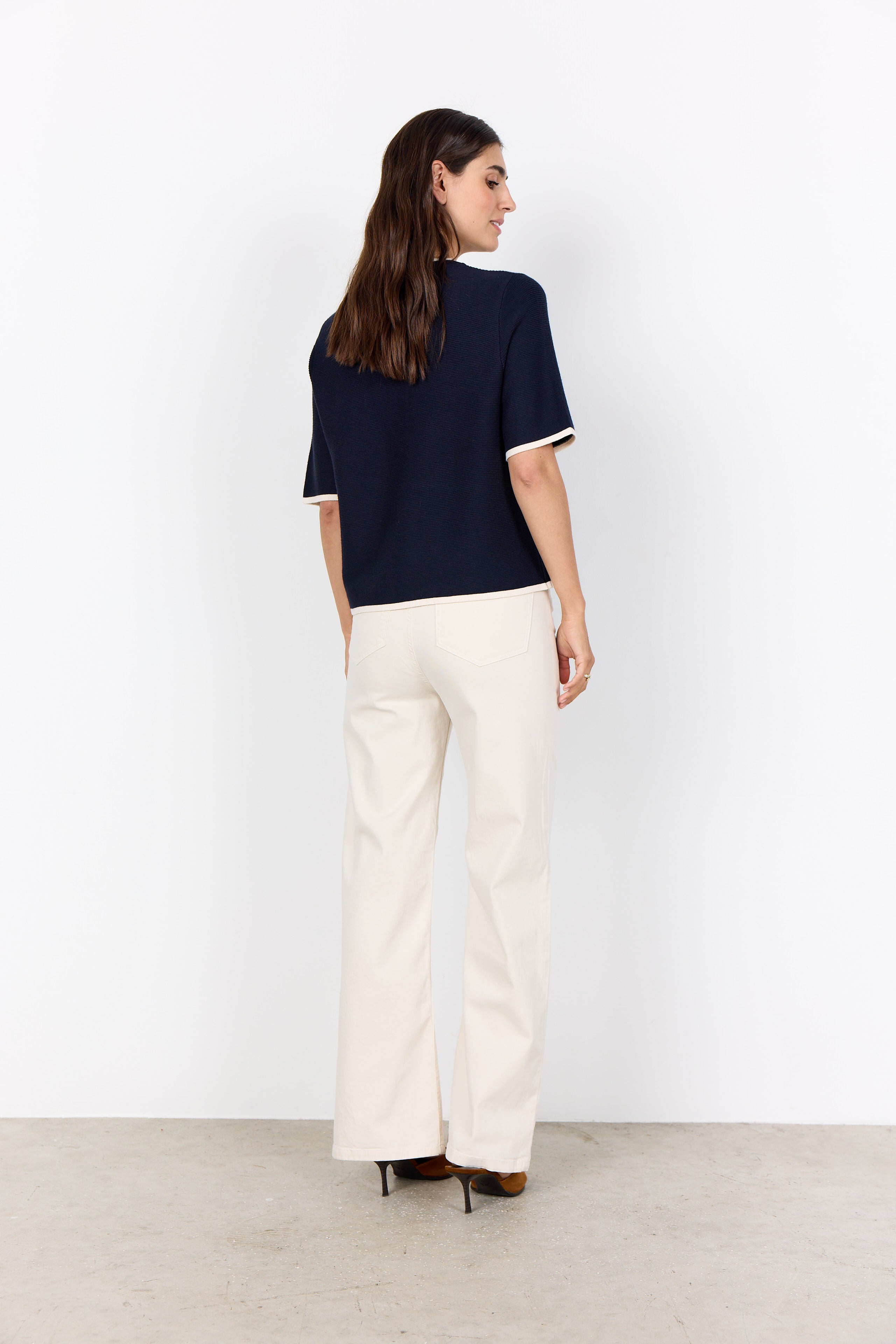 SOYA CONCEPT DOLLIE SHORT SLEEVE CONTRAST TRIM TEE